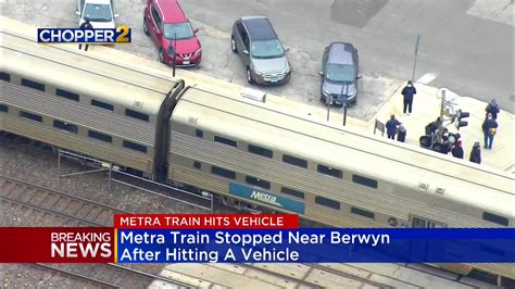 Metra train hits vehicle near Berwyn